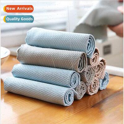 Microfiber Fish Scale Wipes Glass Wipes Dish Cloths Table Cl