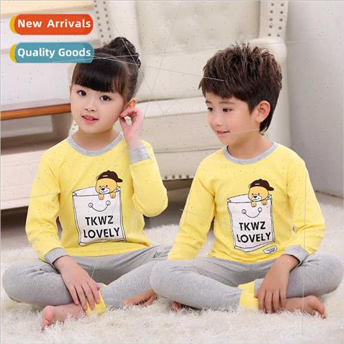 Children children thermal underwear set cotton boys girls fa