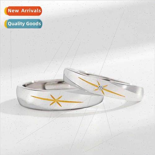 Aurora love couple ring men women a pair simple creative stu