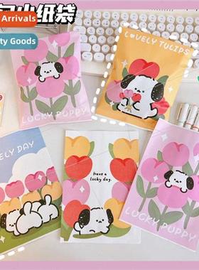 Cute cartoon jelly dog paper storage mini paper bags tulip d