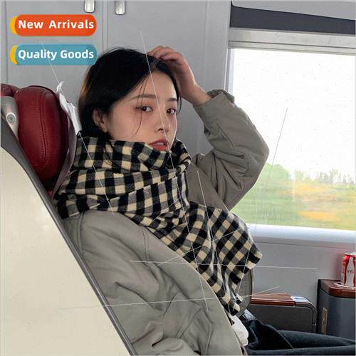 Korea Dongdaemun lerary hopscotch plaid imation cashmere sca