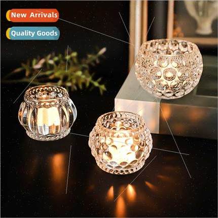 Romantic atmosphere ball pumpkin lamp thickened glass candle