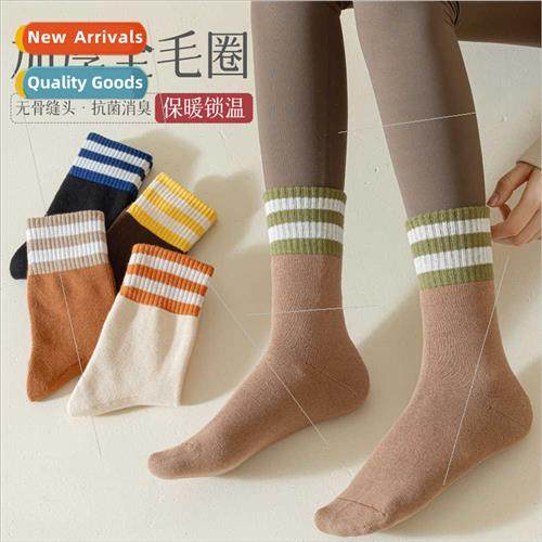 Winter thickened terry socks padded women retro casual mid-c
