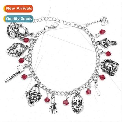 Halloween Horror Movie Ghost Baby Back Chucky Bracelet Black