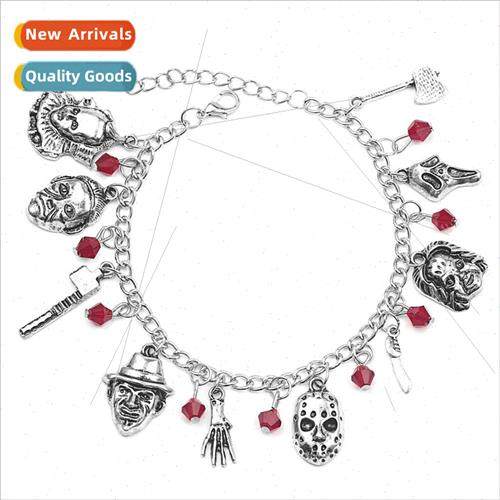 Halloween Horror Movie Ghost Baby Back Chucky Bracelet Black