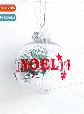 8cmPET plastic transparent ball Christmas e decorations Chri