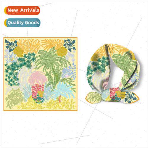 Cream sweet wind light 53 simulation silk scarf women travel