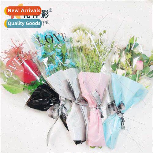 Flower wrapping paper ins English cellophane bouquet packagi