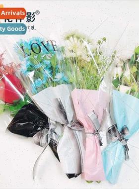 Flower wrapping paper ins English cellophane bouquet packagi