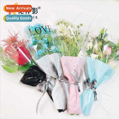 Flower wrapping paper ins English cellophane bouquet packagi