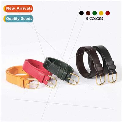 Women belt 2.8 pin buckle leisure belt cowhide men women lea