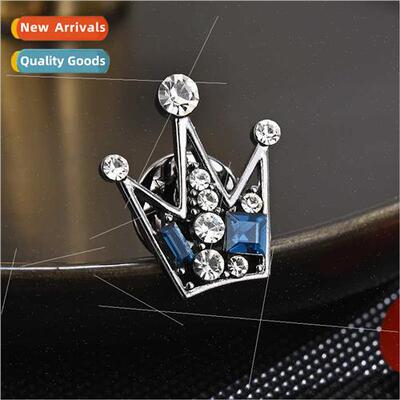 INS xury Crown Prickly Horse Pin Hundreds Zirconia Fashion C
