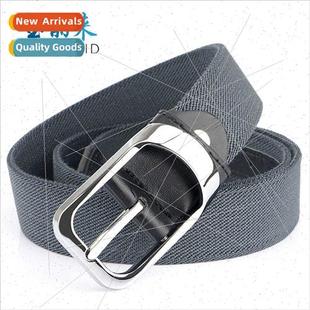 belt casual canvas Korea buckle woven pin elast men