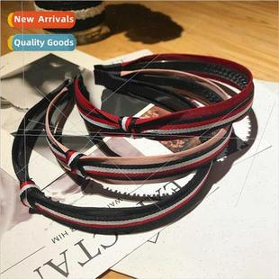 collision knot hair Striped simple color band versatile side