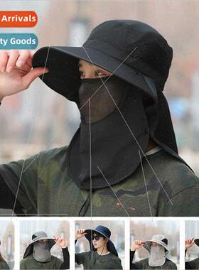Men outdoor fishing sun hat summer sunscreen face protection