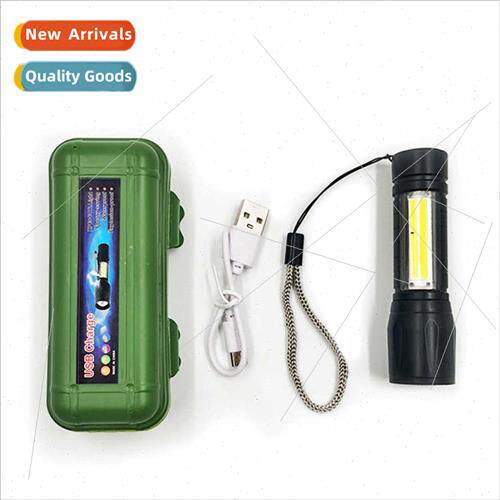 LED small flashlight wh side light strong light telescopic z