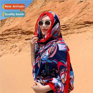 scarf female wind linen colo bohemian feel new Cotton summer