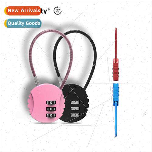 01U Round Wire Rope Combination Lock Biscu Lock Schoolbag Ba
