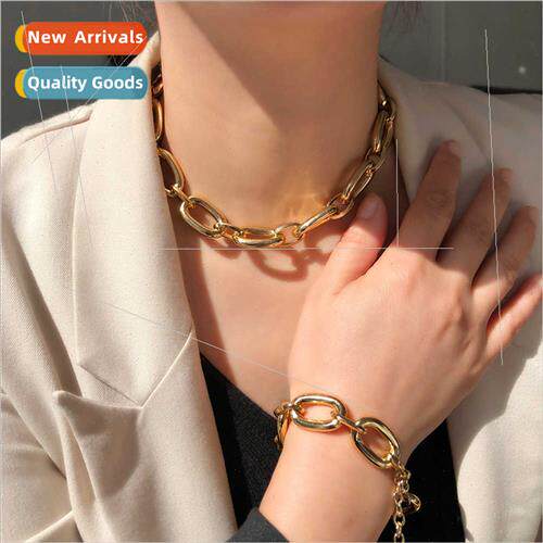 Europe gold collarbone necklace female multi-layer creative