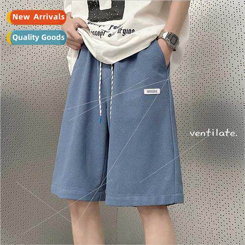 Shorts men 2023 summer waffle five pants men nd gangster han