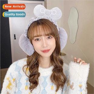 muffs female cute Bow ears ear warm gir tie
