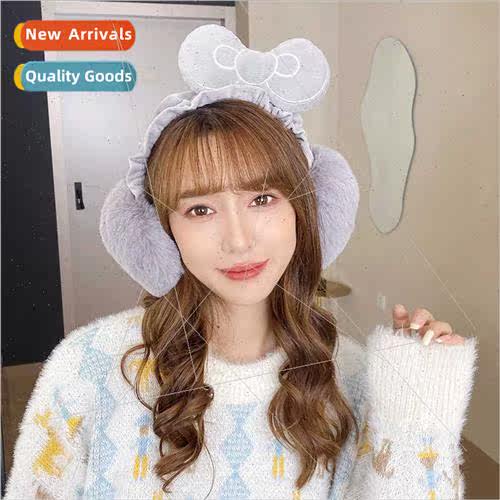 Bow tie ear muffs female cute warm ears ear muffs female gir