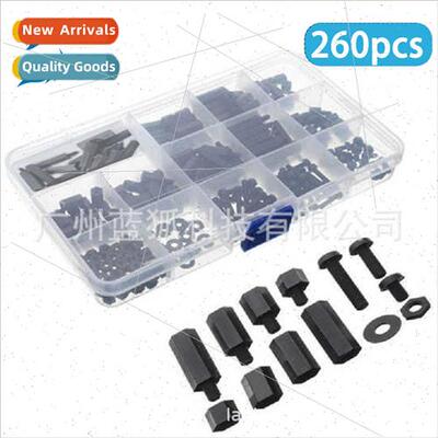 Black Nylon Screws Boxed 260PCS m3 Bolts Insulated Screws Nu