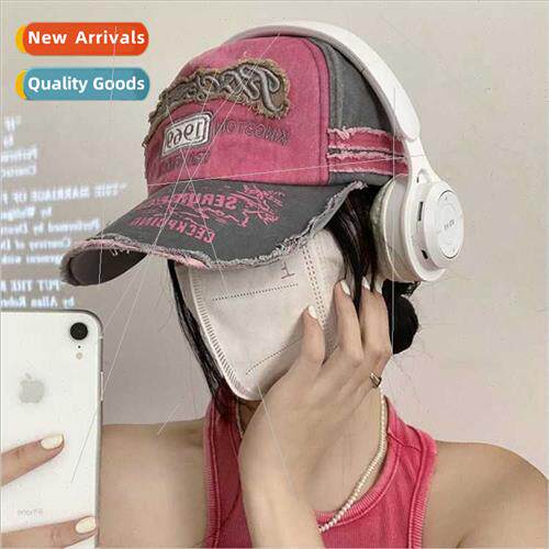 Hat 1969 vintage washed do old letters embroidery hole duck