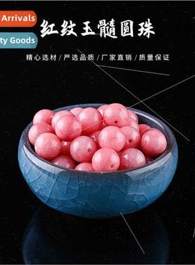 Red grained chalcedony necklace DIY handmade accessories red