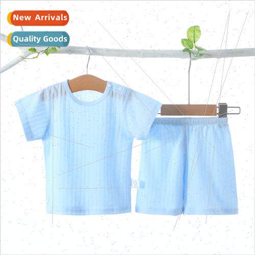 Baby baby short-sleeved shorts cotton pajamas set childrens