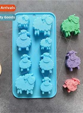 licone 8-link Sheep 0248 Chocolate DIY Cake Icing Cookie Pas