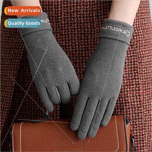 Warm gloves women winter 0402 winter de velvet outdoor Korea