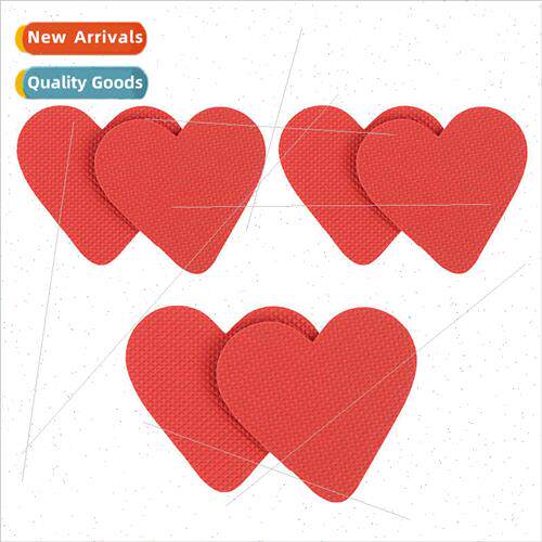 High-heeled shoes sole anti-slip stickers red heart-shaped -