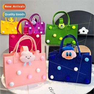 Tote felt bag cartoon cute storage bag baby full moon annive