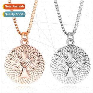 letters round love guardian necklace jewelry angel fashion