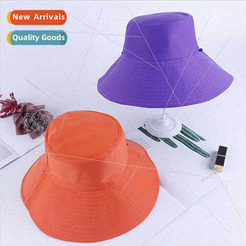 Korean  solid color girls fisherman hat son spring summer ou