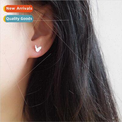Korea butterfly earrings female simple compact earrings fres