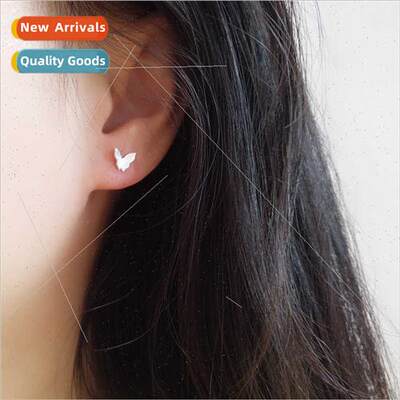 Korea butterfly earrings female simple compact earrings fres