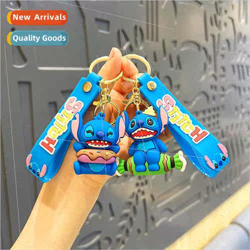 Cute Stch doll key chain cartoon schoolbag small charm keych
