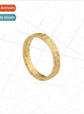 Eroded Irregular Texture Ring Men Women che Fashion Gold Pig