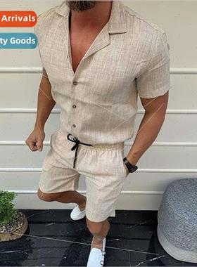 Men Outf Set 2022 Summer Cotton nen Men's Tracksu Casu