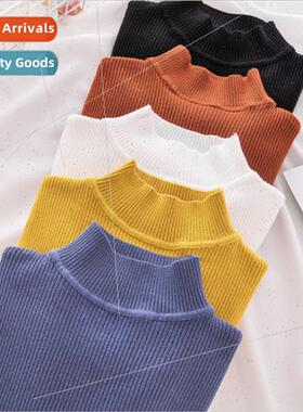 New Turtleneck Knted Sweater Female Casual Pullover Women