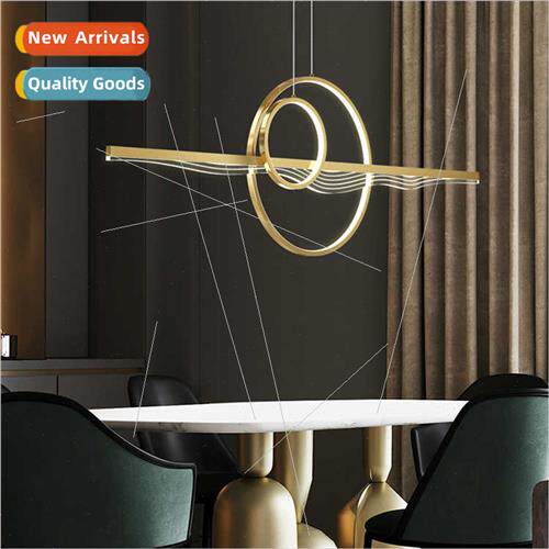Copper dining room chandelier light luxury modern simple stu