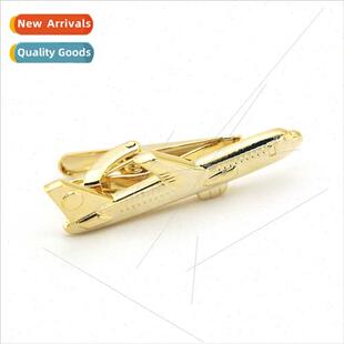 High-grade men clothing accessories copper metal gold airpla