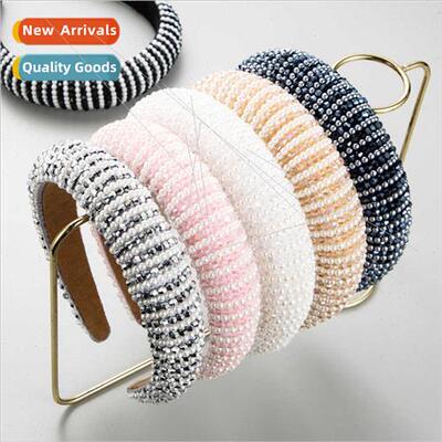 Hair bands Europe pearl crystal hair accessories sponge head