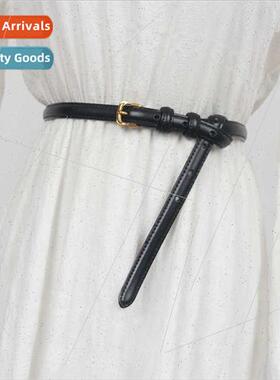 Sweater Belt Women Decorative Vintage Fine Dress Hundred Bla