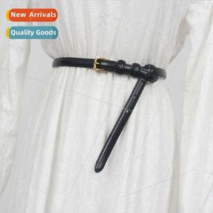 Decorative Vintage Fine Sweater Hundred Women Dress Bla Belt