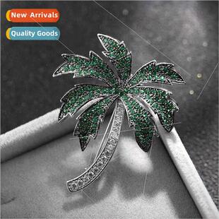 Japan Korea new temperament coconut zircon brooch women high