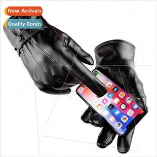 Warm gloves men winter padded thickened three tendons full f