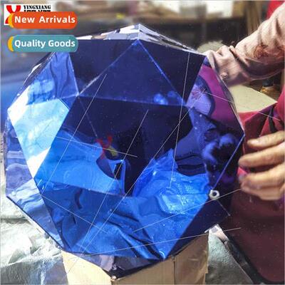 Mirror polygon laser ball shopping mall window decoration or